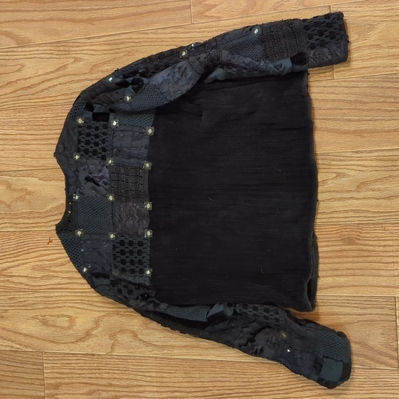 Vintage Minnie's Closet chenille sweater with mirror accents, made in India, M - Picture 4 of 5